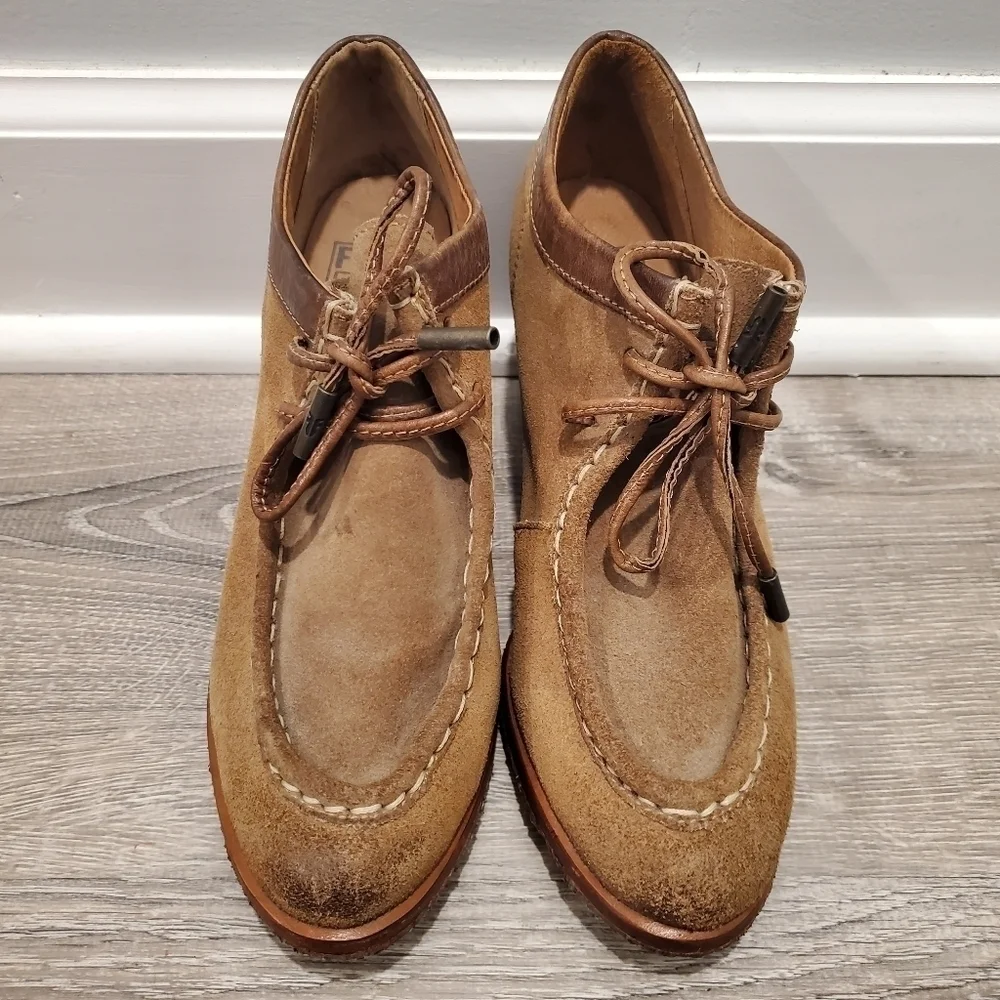 NEW Frye Brown Suede Oxford Ties 3